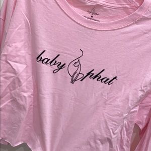 PINK BABY PHAT CROPPED SHIRT